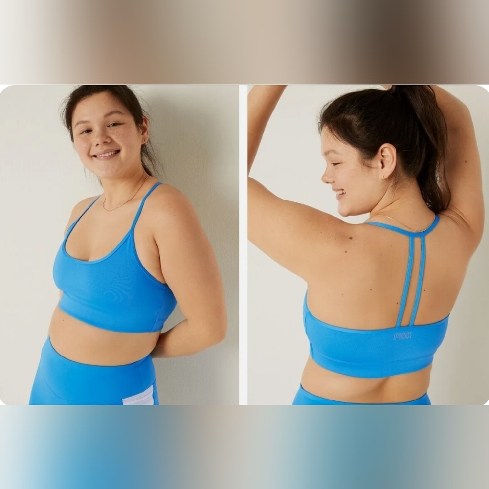 Victoria secret pink large Ultimate scoop Tback lined sports bra